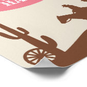 Western Party Roze "Autograph my Cowboy Pet" Teken Poster (Hoek)