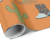 Western patroon glanzend verpakkingspapier cadeaupapier (Rol Hoek)