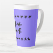 Western Periwinkle - Horseback Silhouettes Latte Mok (Rechterhoek)