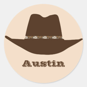 Western Pet Cowboy, aangepast Ronde Sticker