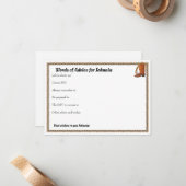 Western Pet en Lariat afstuderen advies Notitiekaartje (Voorkant / Achterkant in situ)