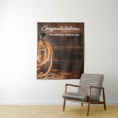 Western Pet en Lasso Achtergrond voor Afstudeerder Wandkleed (In situ)