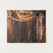 Western Pet en Lasso Achtergrond voor Afstudeerder Wandkleed (Voorkant (horizontaal))