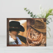 Western Pet en Lasso Afstudeerder Aankondiging met (Staand voorkant)