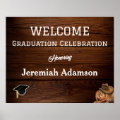 Western Pet en Lasso Afstudeerder Party Welkom Poster (Voorkant)