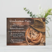 Western Pet en Lasso Graduation Party uitnodiging (Staand voorkant)