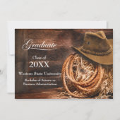 Western Pet en Lasso Graduation Party uitnodiging (Achterkant)
