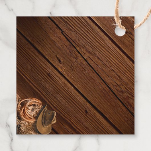 Western Pet en Lasso ontwerp voor uw speciale Bedankjes Labels (Achterkant)