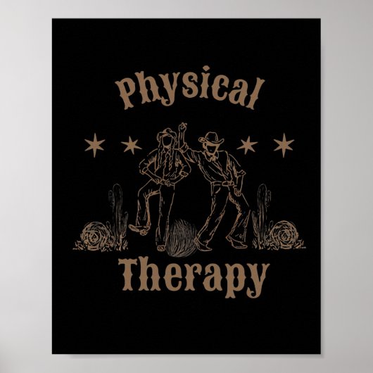 Western Physical Therapist Pt Treatment Pta Back T Poster (Voorkant)