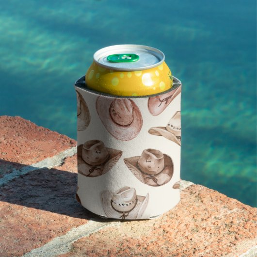 Western Pink Brown Cowgirl Hats   Blikjeskoeler (Insitu Zwembad)