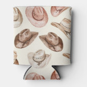 Western Pink Brown Cowgirl Hats   Blikjeskoeler (Voorkant)