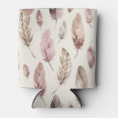 Western Pink Brown Cowgirl Native Feathers Blikjeskoeler (Voorkant)