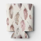 Western Pink Brown Cowgirl Native Feathers Blikjeskoeler (Achterkant)