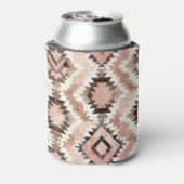 Western Pink Brown Cowgirl Native Print Blikjeskoeler (Blikje Achterkant)