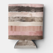 Western Pink Brown Cowgirl Stripes Blikjeskoeler (Voorkant)