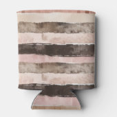 Western Pink Brown Cowgirl Stripes Blikjeskoeler (Achterkant)