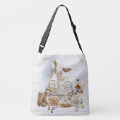 *~* Western Pistool van vrouwelijke paarden Floral Crossbody Tas (Achterkant)