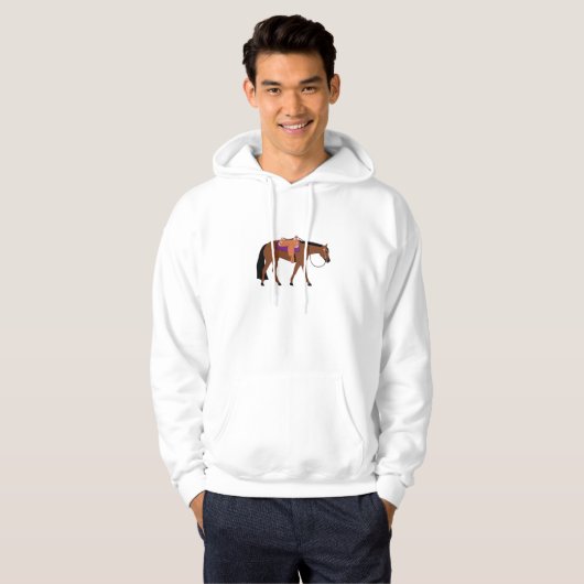 Western plezierpaard hoodie (Voorkant volledig)