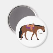 Western plezierpaard magneet (Voorkant / Achterkant)