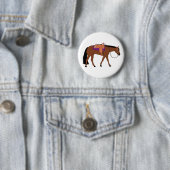 Western plezierpaard ronde button 5,7 cm (In situ)