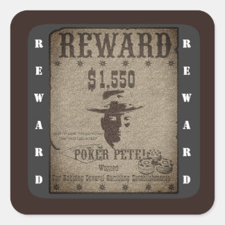 Western Poster belonen Vierkante Sticker