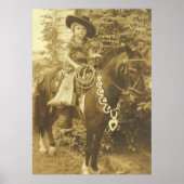  WESTERN POSTER COWGIRL-DRUK (Voorkant)