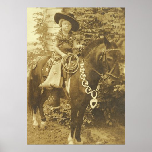  WESTERN POSTER COWGIRL-DRUK (Voorkant)