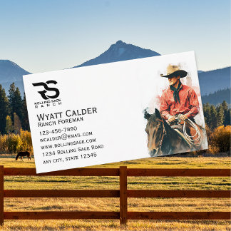 Western Professional Rancher Visitekaartje
