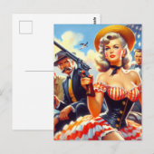 Western Pulp Meisje Briefkaart (Voorkant / Achterkant)
