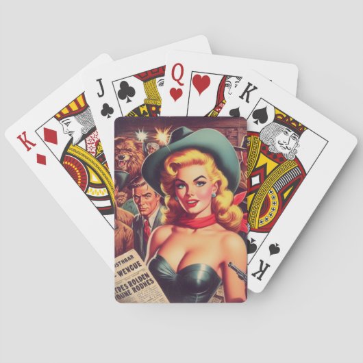  Western Pulp Meisje Pokerkaarten (Achterkant)