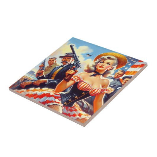  Western Pulp Meisje Tegeltje (Zijkant)