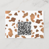 Western - QR Code Vrijgezellenfeest Registry Informatiekaartje (Achterkant)