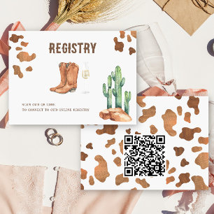 Western - QR Code Vrijgezellenfeest Registry Informatiekaartje