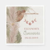 Western Quinceanara Boho Rustiek Pampasgras Servet (Voorkant)