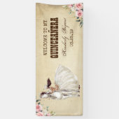 Western Quinceanera 15e geboortedag Spandoek (Verticaal)