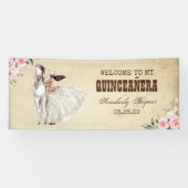  Western Quinceanera 15e geboortedag Spandoek (Horizontaal)
