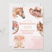 Western Quinceanera Verjaardagsfeest Kaart (Voorkant)