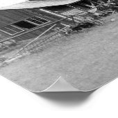 Western Ranch House in South Dakota Foto Poster (Hoek)