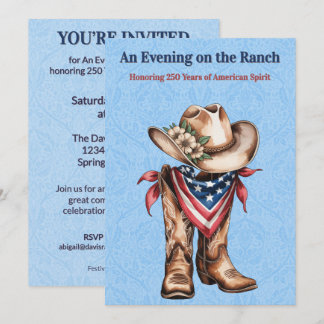 Western Ranch Spirit Patriotic US 250 Celebration Kaart