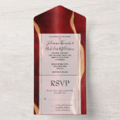 Western Red Cream Koeienhuid All In One Uitnodiging (Binnen)