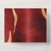 Western Red Cream Koeienhuid All In One Uitnodiging (Achterkant)