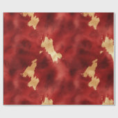 Western Red Cream Koeienhuid Animal Cadeaupapier (Vlak)