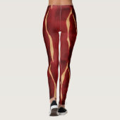Western Red Cream Koeienhuid Leggings (Achterkant)