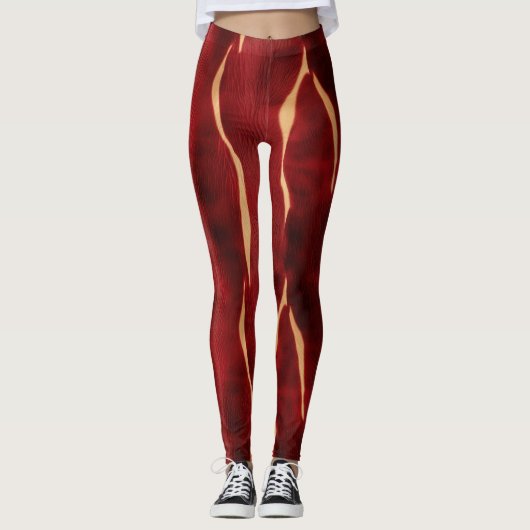 Western Red Cream Koeienhuid Leggings (Voorkant)