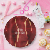 Western Red Cream Koeienhuid Papieren Bordje (Feest)