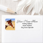 Western retouradres voor paarden etiket (Insitu)