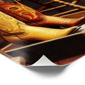  Western Retro Cowgirl Boot Shopping Perfect Poster (Hoek)