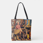  Western Retro Cowgirl Boot Shopping Tote Bag (Achterkant)