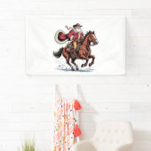 Western Riding Rodeo Horse Cowboy Santa Christmas Spandoek (Insitu)