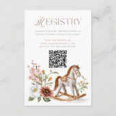 Western Rocking Horse Baby shower QR Code Registry Informatiekaartje (Voorkant)